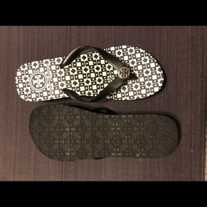 Tory Burch size 8 wedge flip flops